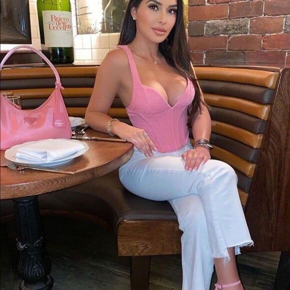 ZARA TEXTURED CORSET TOP Size L - Picture 3 of 5